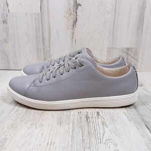 Cole Haan Gray Leather Lace Up Casual Sneakers #416